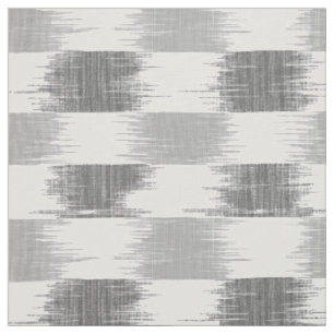 Modernes schwarzes graues Weiß ikat Muster Stoff
