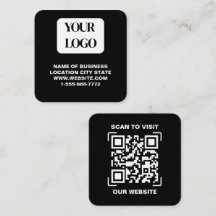 Modernes schwarzes Logo QR-Code-Scan-Website Quadr