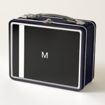 Modernes Schwarzes Minimalistisch Mit Monogramm