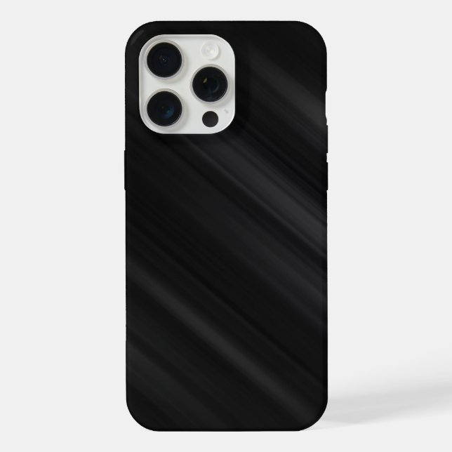 Modernes schwarzes Muster iPhone 15 Pro Max Hülle (Rückseite)
