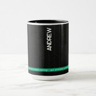 Modernes Schwarzes Personalisiert Tasse