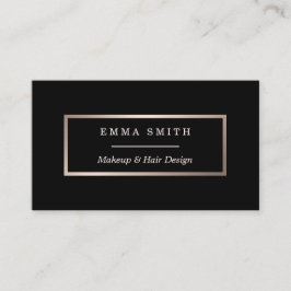 Modernes schwarzes Rosen-GoldMinimalistische Visitenkarte