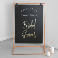 Modernes Schwarzes Script Willkommen Brautparty Go