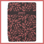 Modernes schwarzes, warmes rotes Teardrop-Muster iPad Air Hülle<br><div class="desc">Modernes schwarz-warmes rotes Teardrop-Muster.</div>