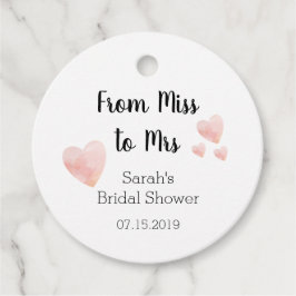 Modernes Schwarzweiß-Brautparty Vielen Dank Geschenkanhänger