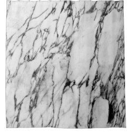 Modernes Schwarzweiss-Mode-Marmor-Muster Duschvorhang