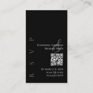 Modernes Schwarzweiß-UAWG mit QR-Code Visitenkarte