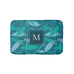 Modernes Schwimm-Muster Badematte