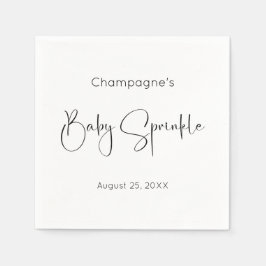 Modernes Script Baby Sprinkle Serviette