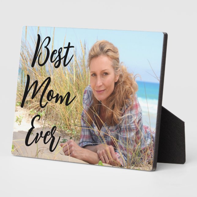 Modernes Script Beste Mama je Foto Fotoplatte (Seite)