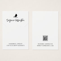 Modernes Script Bird Logo. Schmuckkarte