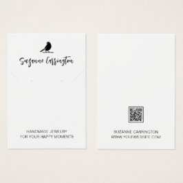 Modernes Script Bird Logo. Schmuckkarte