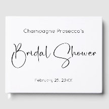 Modernes Script Brautparty Gästebuch