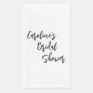 Modernes Script-Brautparty nach Maß weiß Serviette
