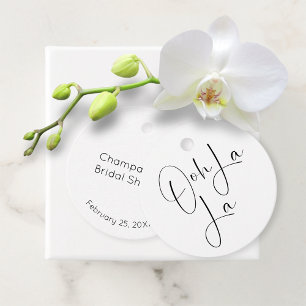 Modernes Script-Brautparty Ooh La Geschenkanhänger