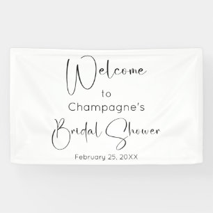 Modernes Script-Brautparty Willkommen Banner