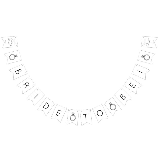 Modernes Script-Brautparty Wimpelkette (Alle)