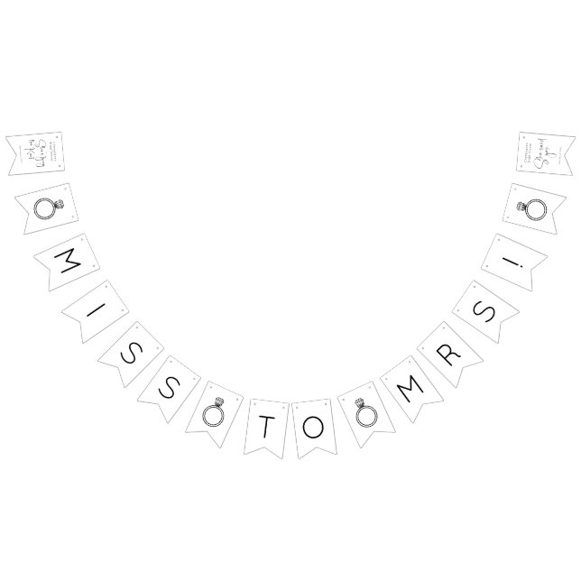 Modernes Script-Brautparty Wimpelkette (Alle)