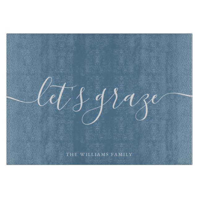 Modernes Script Charcuterie Familienweidebrett Schneidebrett (Vorderseite)