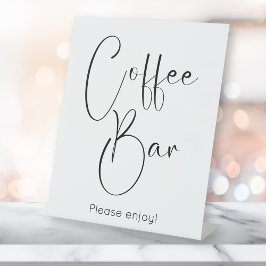 Modernes Script-Coffee-Bar Sockelschild