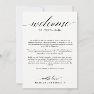 Modernes Script EDITABLE COLOR - Willkommen Dankeskarte