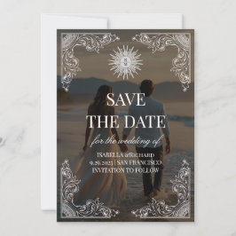 Modernes Script Elegant Wedding Foto Save the Date