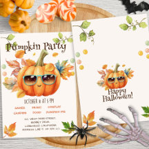 Modernes Script farbenfroh Pumpkin Kid Halloween-P