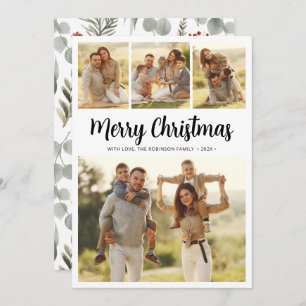 Modernes Script Folies 4 Multi-Foto Weihnachten