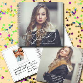 Modernes Script Foto Abschluss Gästebuch Keepake Notizbuch