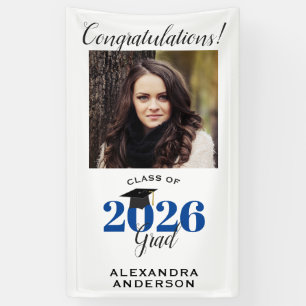 Modernes Script-Foto Blue Vertical Abschluss Banner