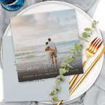 Modernes Script-Foto für Hochzeiten speichern das  Save The Date<br><div class="desc">Moderne Skriptkalligraphie mit swish Schwanz und Ihre Lieblings-Foto Hochzeitsankündigung Save the Date Karte.</div>