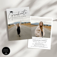 Modernes Script Graduate 2 Fotos Abschluss