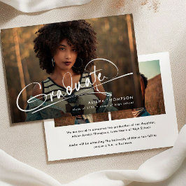 Modernes Script Graduate 3 Foto Collage Abschluss Ankündigung