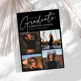 Modernes Script Graduate 4 Fotos Abschluss Ankündigung