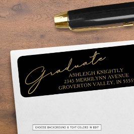 Modernes Script Graduate Black Gold