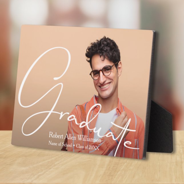 Modernes Script Graduate Foto Fotoplatte (Von Creator hochgeladen)