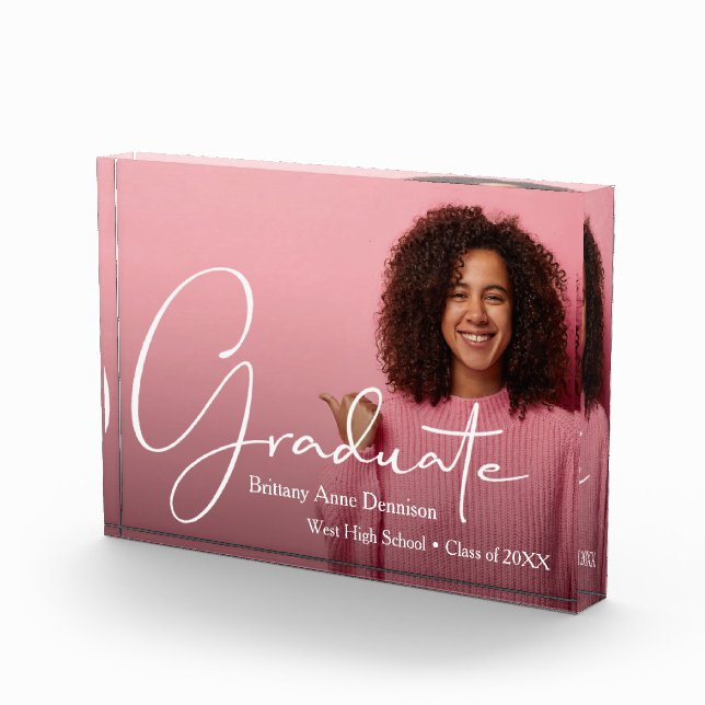 Modernes Script Graduate Fotoblock (Rechts)