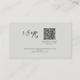 Modernes Script-Hochzeitungs-Website QR-Code Begleitkarte