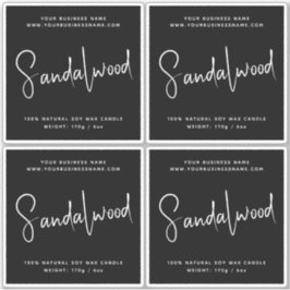 Modernes Script-Kosmetik-Kerzensiegel Aufkleber