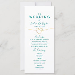 Modernes Script Minimalistisch Wedding Program