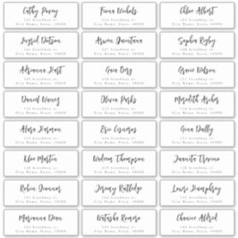 Modernes Script Minimalistische Hochzeitshauptadre Aufkleber
