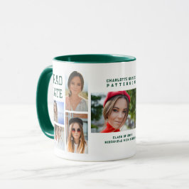 Modernes Script Multi Foto Abschluss Graduate Tasse