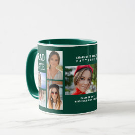 Modernes Script Multi Foto Abschluss Graduate Tasse
