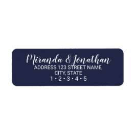 Modernes Script Navy Blue Wedding