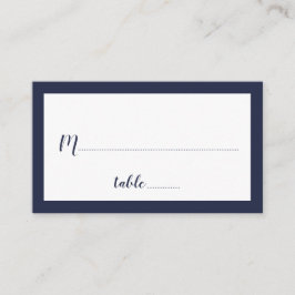 Modernes Script Navy Blue Wedding Platzkarte