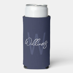 Modernes Script Personalisiert Monogram und Name S Selters Dosenkühler