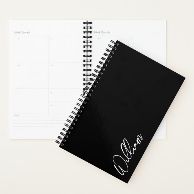 Modernes Script Personalisiert Name Planner Planer (Anzeige)