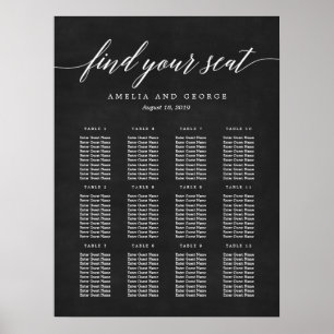 Modernes Script Seekarten-Poster Poster
