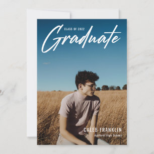 Modernes Script Senior Class Foto Abschluss