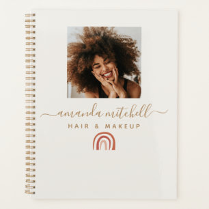 Modernes Script Trendy Rainbow Foto Planer